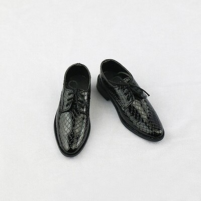 Buty dla lalki BJD 1/3 wujek Ghost2 SSDF, rozmiar modne, lustrzane wzory wężowe, czarne, casual - Wianko - 5