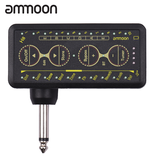 Wzmacniacz słuchawkowy gitarowy akumulator-Ammon multi-effects gitarowy 3.5mm Jack - Wianko - 6