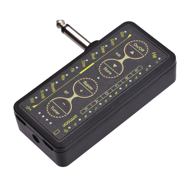 Wzmacniacz słuchawkowy gitarowy akumulator-Ammon multi-effects gitarowy 3.5mm Jack - Wianko - 5