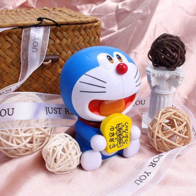 Figurka akcji Kawaii Doraemon z PVC i pamięcią chleb, niebieski kot Doraemon Anime - prezent dla dzieci, lalka ciastowa - Wianko - 2