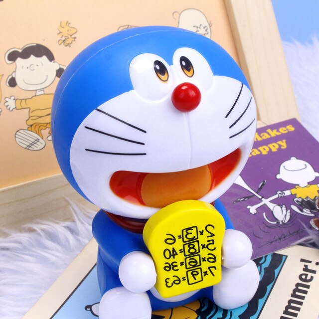 Figurka akcji Kawaii Doraemon z PVC i pamięcią chleb, niebieski kot Doraemon Anime - prezent dla dzieci, lalka ciastowa - Wianko - 3