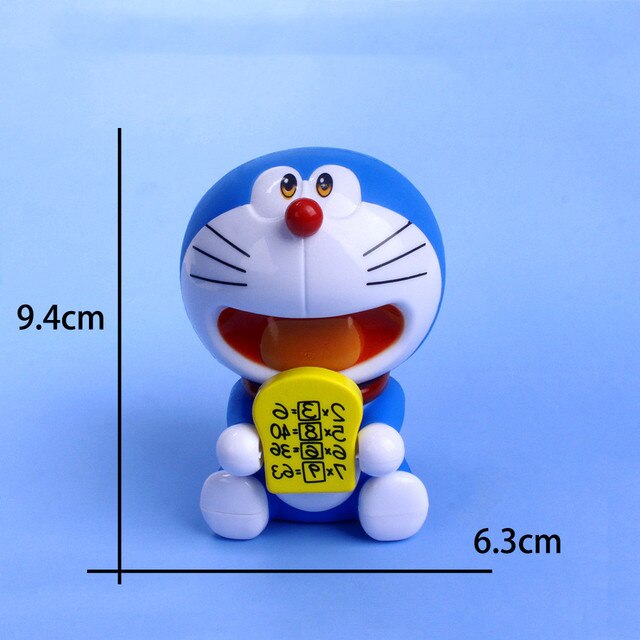 Figurka akcji Kawaii Doraemon z PVC i pamięcią chleb, niebieski kot Doraemon Anime - prezent dla dzieci, lalka ciastowa - Wianko - 5