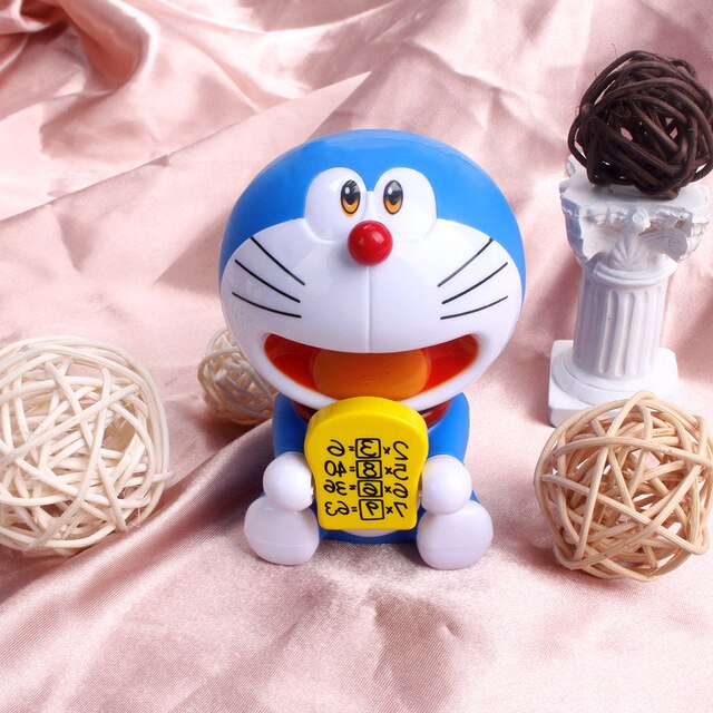 Figurka akcji Kawaii Doraemon z PVC i pamięcią chleb, niebieski kot Doraemon Anime - prezent dla dzieci, lalka ciastowa - Wianko - 1