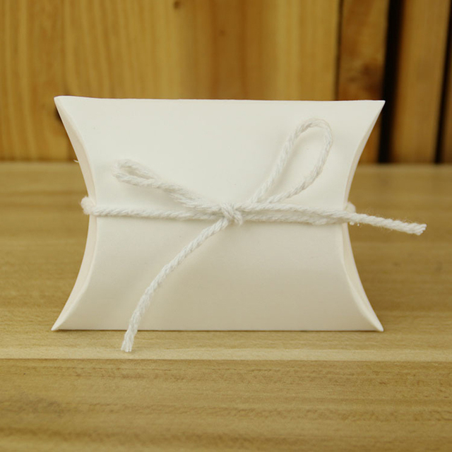 Pudełko poduszka przyjazne dla środowiska z papieru kraft na kolczyki i naszyjniki - 10/20 sztuk - Wianko - 5