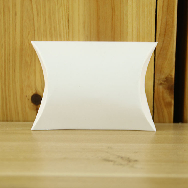 Pudełko poduszka przyjazne dla środowiska z papieru kraft na kolczyki i naszyjniki - 10/20 sztuk - Wianko - 3