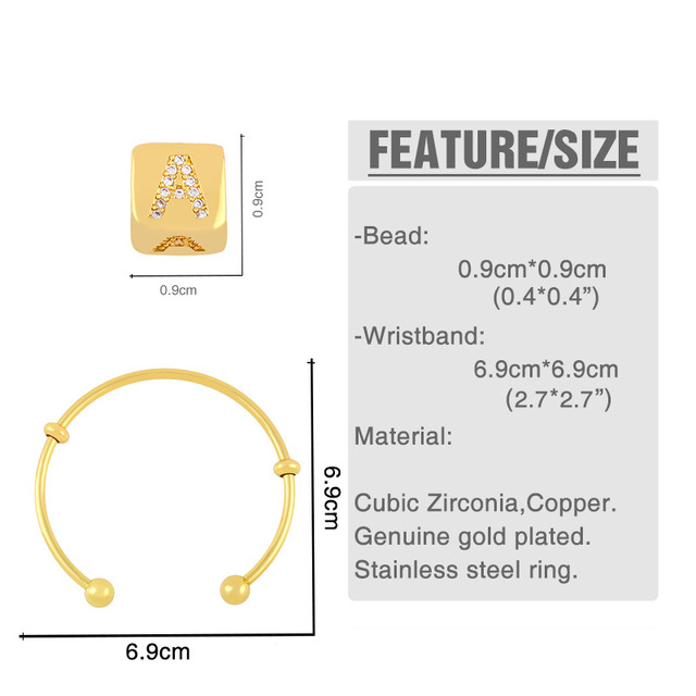 Bransoletka DIY złota śruba, dla Handmade, dla mężczyzn i kobiet, z łańcuchami i koralikami - Wianko - 4