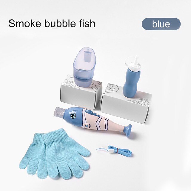 Automatyczna dmuchawa do baniek mydlanych - letnia zabawka dla dzieci z elastycznym dymem i kosmicznym motywem ryby (70ML) - Wianko - 13