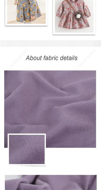 Bawełniana tkanina flanelowa, 50*148 CM, jednolity kolor, do ubrań, piżam, koca, zasłon, opakowań, DIY - Wianko - 4
