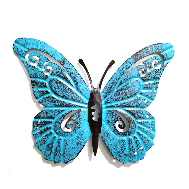 3D metalowy motyl do dekoracji ścian - 1/3/4 sztuki - Wianko - 3