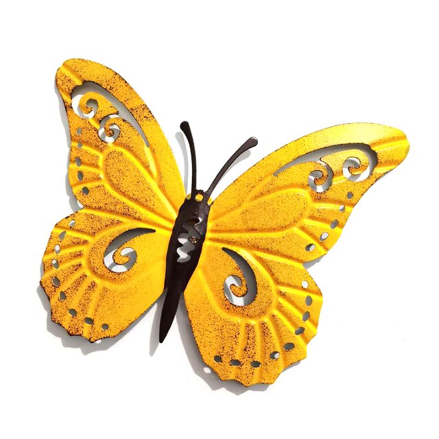 3D metalowy motyl do dekoracji ścian - 1/3/4 sztuki - Wianko - 4