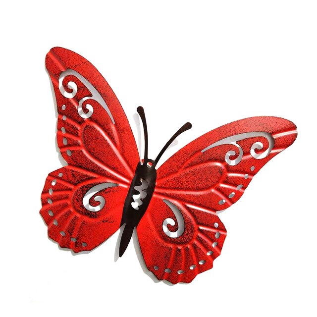 3D metalowy motyl do dekoracji ścian - 1/3/4 sztuki - Wianko - 2