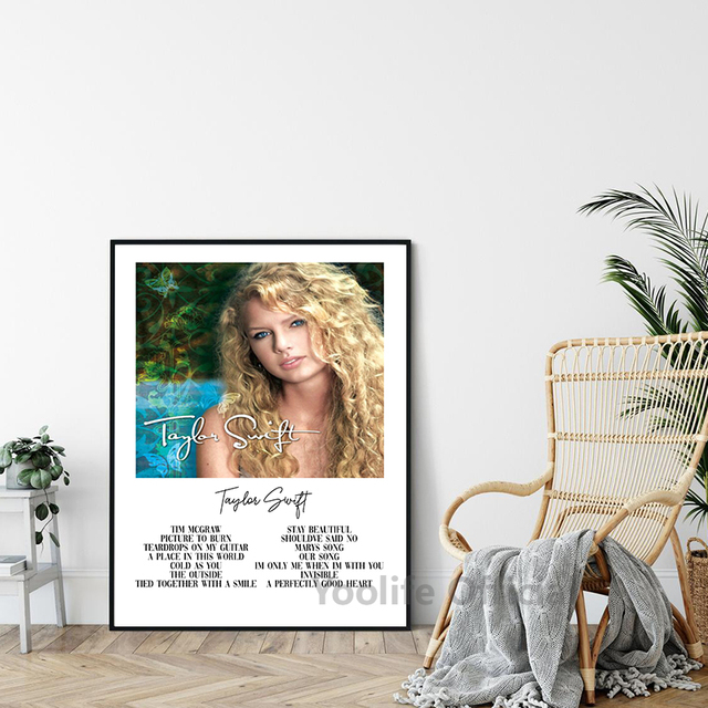 Plakaty i druki ścienne z muzyką Taylor Swift - Speak Now, Red, 1989, Lover, dekoracja dla fanów, pokoje domowe - Wianko - 4