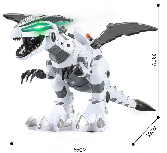 Robot dinozaur elektryczny Dragon Battle - 66 cm, pilot, chodzący model, zabawka dla dzieci, prezenty urodzinowe - Wianko - 9