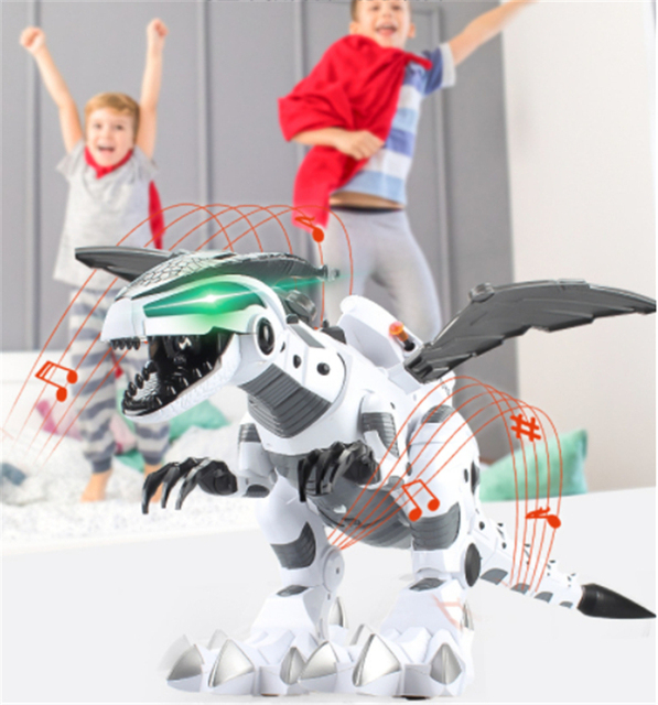 Robot dinozaur elektryczny Dragon Battle - 66 cm, pilot, chodzący model, zabawka dla dzieci, prezenty urodzinowe - Wianko - 6