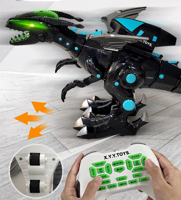 Robot dinozaur elektryczny Dragon Battle - 66 cm, pilot, chodzący model, zabawka dla dzieci, prezenty urodzinowe - Wianko - 10