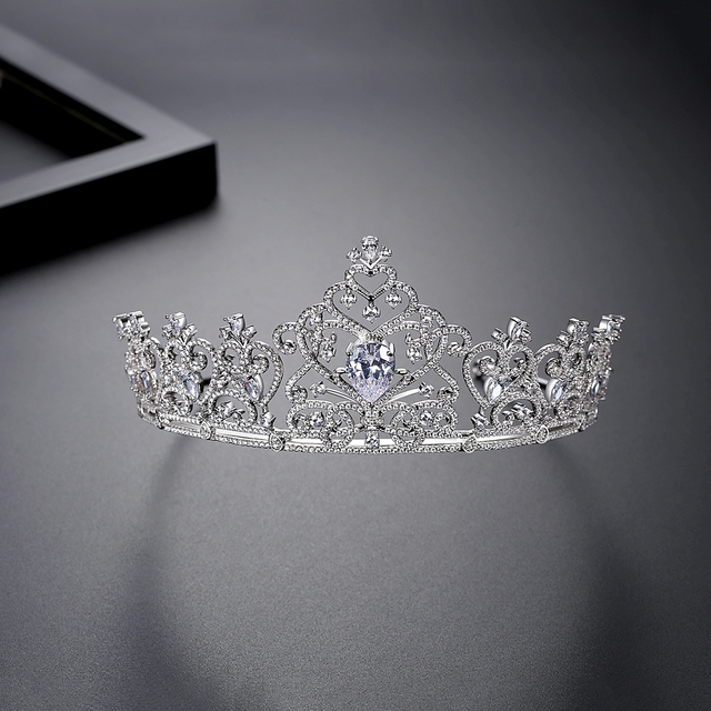 LUOTEEMI Luksusowa ślubna tiara kryształowa - korona księżniczka, królowa, korowód, biżuteryjna opaska na głowę - Wianko - 38