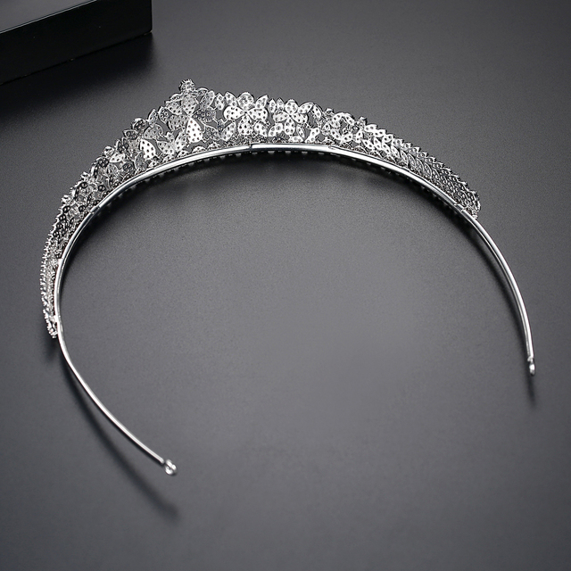 LUOTEEMI Luksusowa ślubna tiara kryształowa - korona księżniczka, królowa, korowód, biżuteryjna opaska na głowę - Wianko - 35