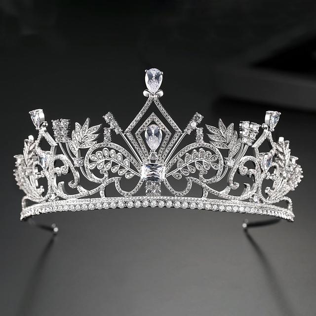 LUOTEEMI Luksusowa ślubna tiara kryształowa - korona księżniczka, królowa, korowód, biżuteryjna opaska na głowę - Wianko - 22