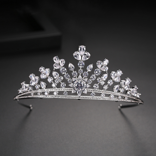 LUOTEEMI Luksusowa ślubna tiara kryształowa - korona księżniczka, królowa, korowód, biżuteryjna opaska na głowę - Wianko - 17