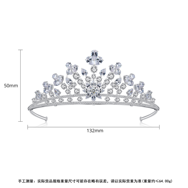 LUOTEEMI Luksusowa ślubna tiara kryształowa - korona księżniczka, królowa, korowód, biżuteryjna opaska na głowę - Wianko - 21
