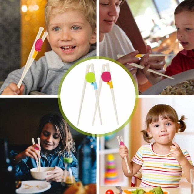 Pałeczki treningowe do jedzenia dla dzieci - zestaw 4 par - Wianko - 6