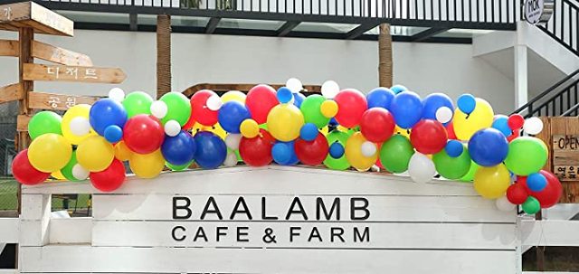 Partia 123 ciemnoniebieskich, zielonych, żółtych i czerwonych balonów cyrkowych Garland z łukiem – ideał na Baby Shower i urodziny dla dzieci - Wianko - 3