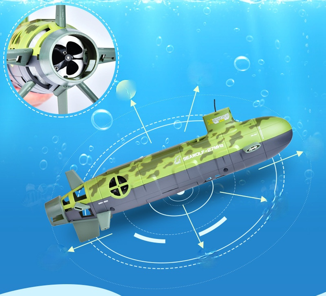 Duża łódź podwodna pilotowana zdalnie Seawolf, aktualizacja RC, 6-kanałowa, 35cm, energia jądrowa, zabawka dla dzieci - Wianko - 19