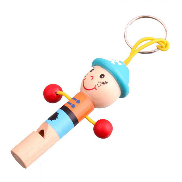Drewniana lalkowa zabawka - Mini pirat w stylu kreskówki z edukacyjnym instrumentem muzycznym dla dzieci - małe drewniane gwizdki - Wianko - 9