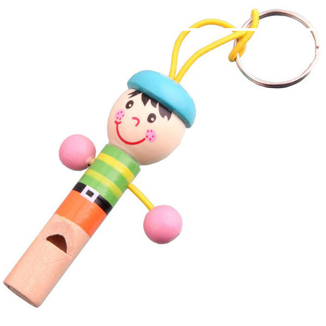 Drewniana lalkowa zabawka - Mini pirat w stylu kreskówki z edukacyjnym instrumentem muzycznym dla dzieci - małe drewniane gwizdki - Wianko - 7