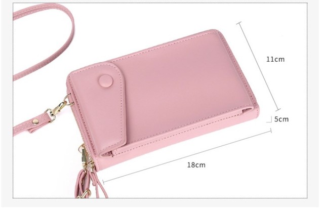 Damska torba Mini Crossbody Lady z portfelem i uchwytem na karty - skórzana PU torba na ramię dla kobiet z telefonem - Wianko - 12