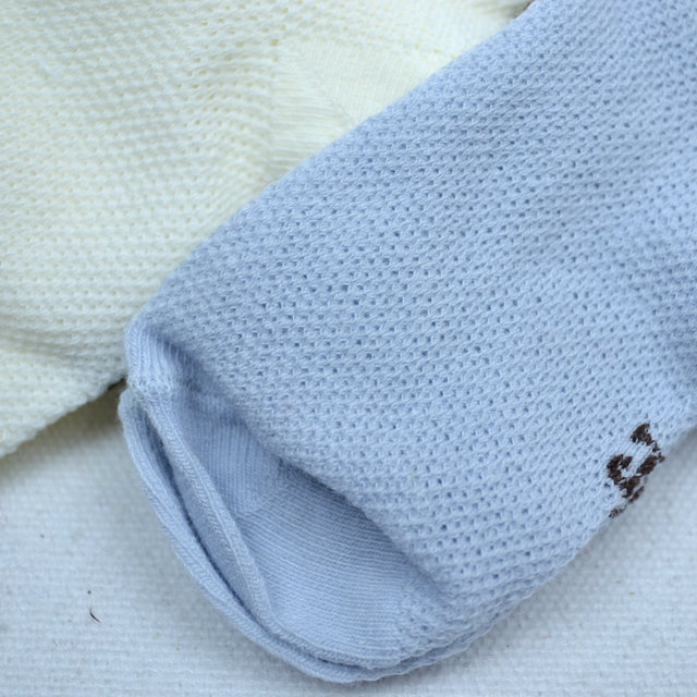 Delikatne, przewiewne bawełniane skarpetki dla dzieci 0-3 lat z łatką w formie kokardki - Wianko - 22
