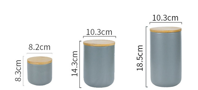 Ceramiczny słoik z pokrywką - pojemnik na herbatę, kawę, cukier, zboże (260ML, 800ML, 1000ML) - Wianko - 3