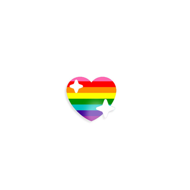 Tęczowe serce lesbijki - LGBT broszka przyjaźni - Wianko - 2