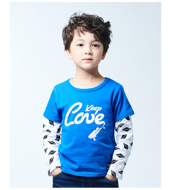 Bawełniany T-shirt chłopięcy Bosideng z krótkim rękawem i długim rękawem, zestaw dwuczęściowy, letni - c811cj1020 - Wianko - 19