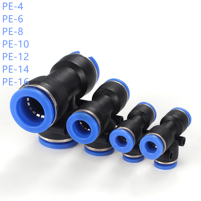 Złączka pneumatyczna Push-in T PE-4/PE-6/PE-8/PE-10/PE-12/PE-14/PE-16 serii PE - Wianko - 1