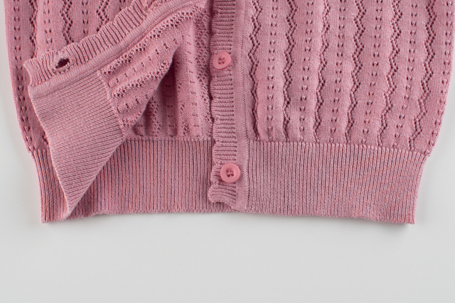 Sweter dla dziewczynki z jednolitym kolorem, wykonany z 100% bawełny - Wianko - 13