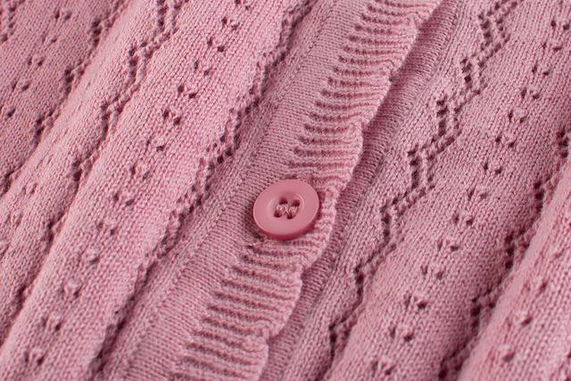 Sweter dla dziewczynki z jednolitym kolorem, wykonany z 100% bawełny - Wianko - 9