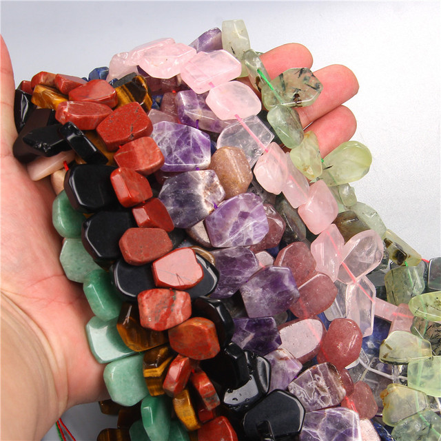 Koraliki naturalnego kamienia mineralnego: różowy kwarc, tygrysie oko, ametysty, agaty - do tworzenia biżuterii DIY - naszyjnik, bransoletka - Wianko - 7
