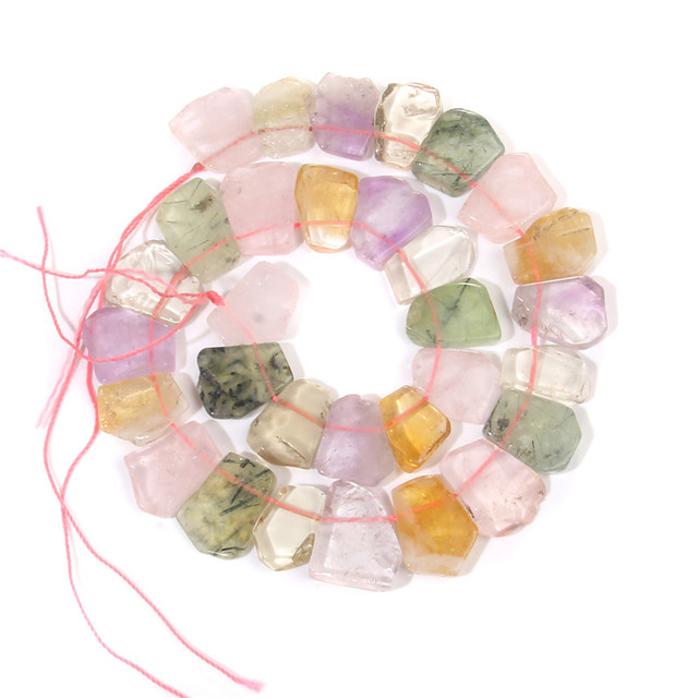 Koraliki naturalnego kamienia mineralnego: różowy kwarc, tygrysie oko, ametysty, agaty - do tworzenia biżuterii DIY - naszyjnik, bransoletka - Wianko - 171
