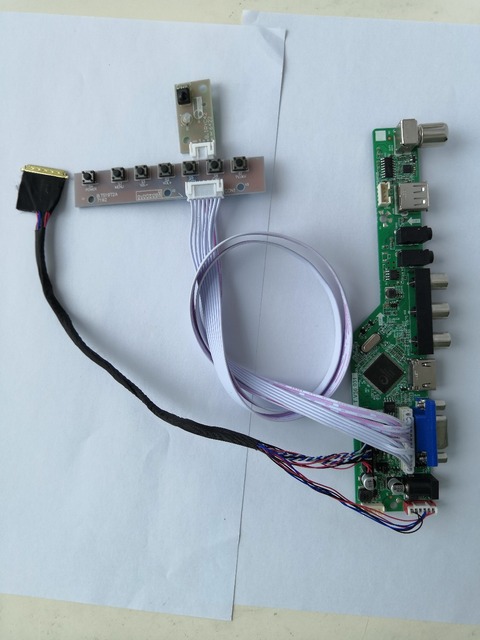 Zestaw do naprawy ekranu LCD LED 15.6 LVDS HDMI USB VGA AV 1366X768 40pin z pilotem zdalnego sterowania oraz kontrolerem pokładowym - 2019 - Wianko - 1
