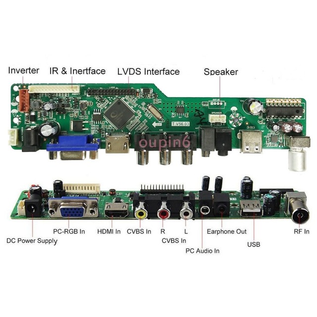 Zestaw do naprawy ekranu LCD LED 15.6 LVDS HDMI USB VGA AV 1366X768 40pin z pilotem zdalnego sterowania oraz kontrolerem pokładowym - 2019 - Wianko - 2