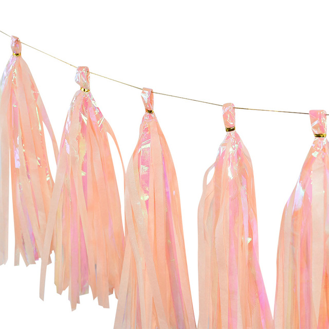 5 sztuk dekoracyjnych bibułek w różnych kolorach do samodzielnego wykonania girlandy Tassel Banner na ślub, urodziny, Baby Shower - Wianko - 15