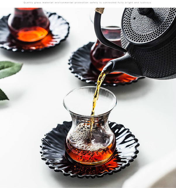 Zestaw filiżanek i spodków do kawy i herbaty: czarna herbata z Turcji, kubek termiczny, szklanka espresso i marokański design - Wianko - 6