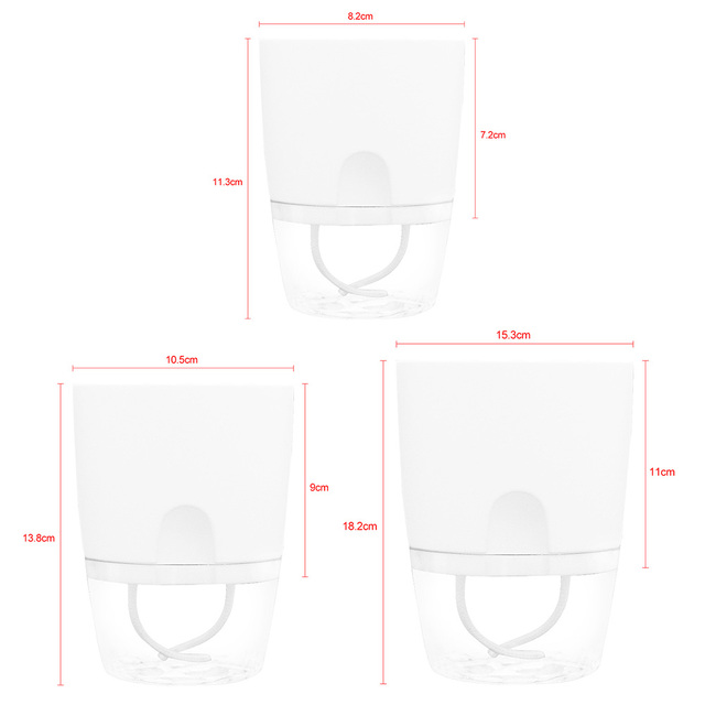 Automatyczna, dwuwarstwowa doniczka do nawadniania roślin - wazon, sadzonka, pojemnik na wodę - Wianko - 13