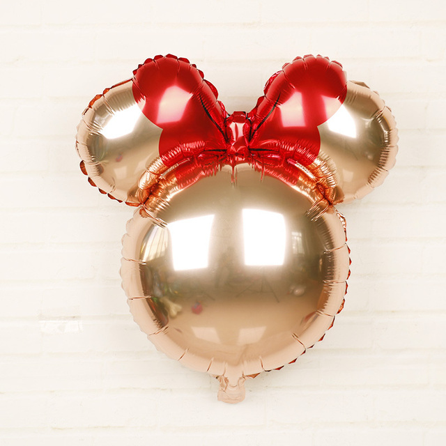 24 calowa głowa myszki Mickey z balonów foliowych - dekoracje na imprezę urodzinową, baby shower, Disney, kreskówka Minnie - Wianko - 5