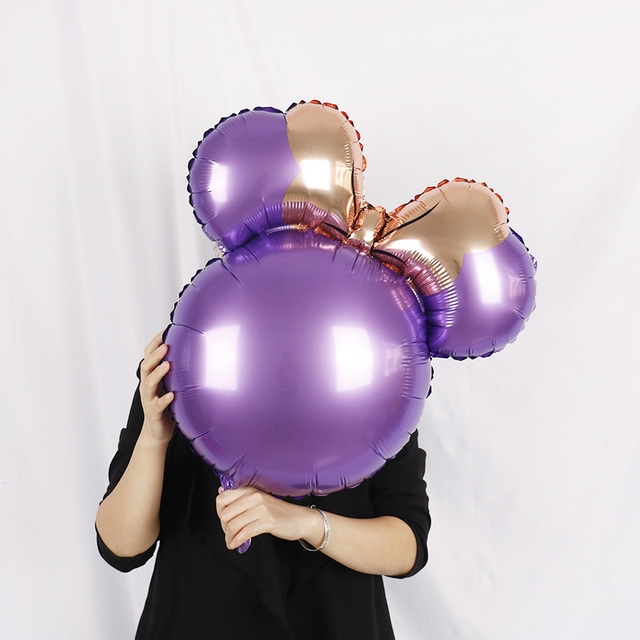 24 calowa głowa myszki Mickey z balonów foliowych - dekoracje na imprezę urodzinową, baby shower, Disney, kreskówka Minnie - Wianko - 7