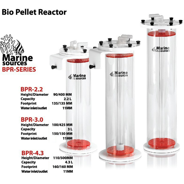 Bio reaktory peletowe Źródła morskie BRP1.0, BPR2.2, BPR3.0, BPR4.3 - czerwony diabeł: biofiltr pochłaniający zanieczyszczenia zbiornika ryb - Wianko - 2