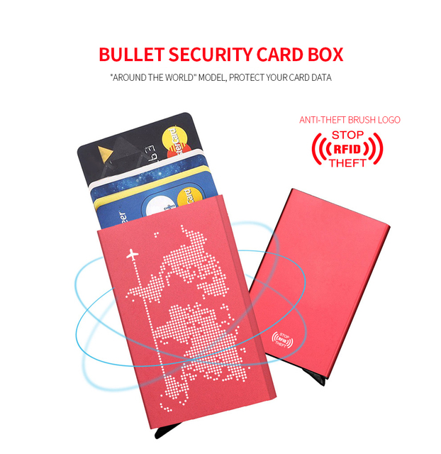 Luksusowe etui na dowód osobisty i karty kredytowe RFID Unisex – solidne, metalowe i automatyczne, aluminiowa obudowa portfela dla kobiet i mężczyzn - Wianko - 2