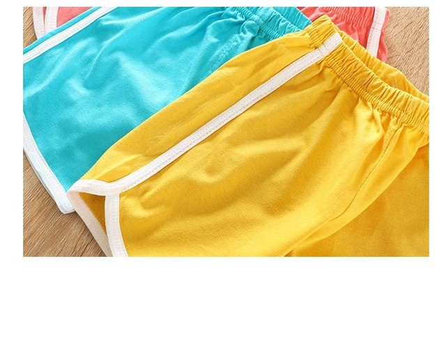 Letnie szorty dziewczęce w modnym cukierkowym kolorze dla dzieci - sportowa krótka odzież o wysokiej tali na plażę i na co dzień - Wianko - 4