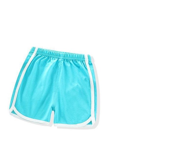 Letnie szorty dziewczęce w modnym cukierkowym kolorze dla dzieci - sportowa krótka odzież o wysokiej tali na plażę i na co dzień - Wianko - 3